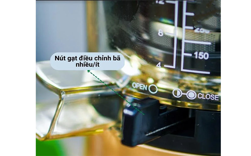 Nút điều chỉnh bã ít/nhiều của Máy ép chậm Promix SJ-06