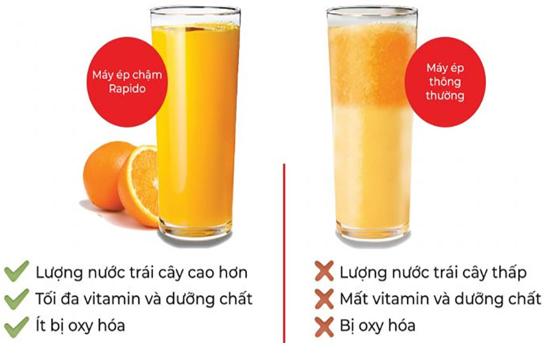 Máy ép chậm Rapido RSJ-200M - Hàng chính hãng