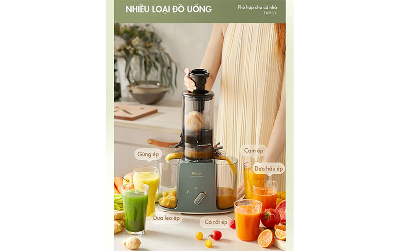 Máy ép chậm đa năng Bear YZJ-D01Y6 - Hàng chính hãng