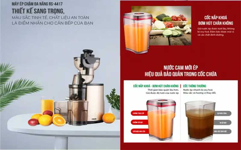 Máy ép chậm đa năng Roler RS-4417 - Hàng chính hãng