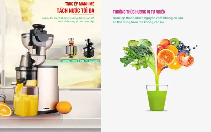 Máy ép chậm đa năng Roler RS-4417 - Hàng chính hãng