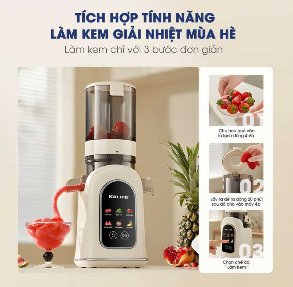 Máy ép chậm Kalite KSJ569 - Hàng chính hãng
