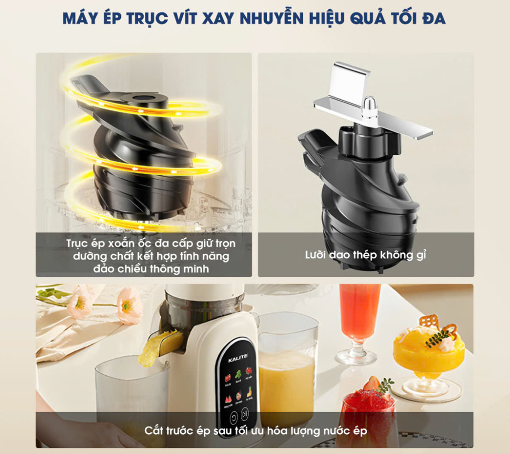 Máy ép chậm Kalite KSJ569 - Hàng chính hãng