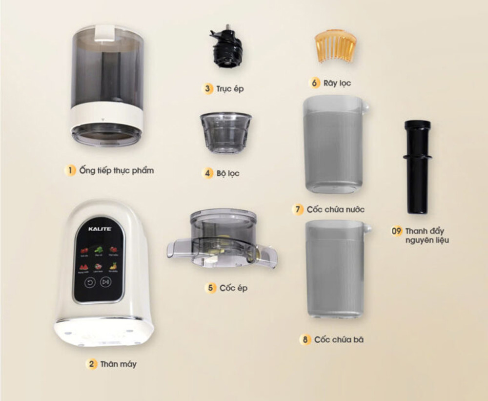 Máy ép chậm Kalite KSJ569 - Hàng chính hãng