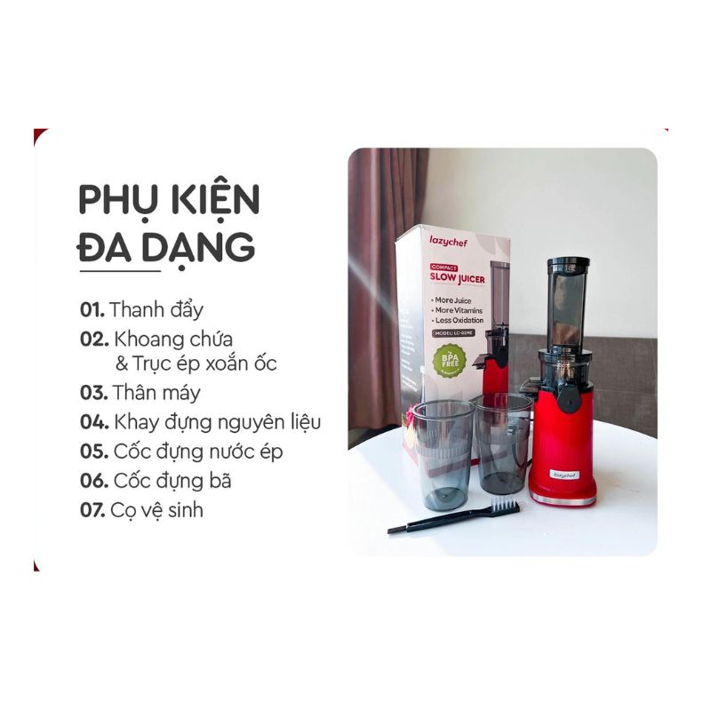 Máy ép chậm Lazychef LC-02ME - Hàng chính hãng