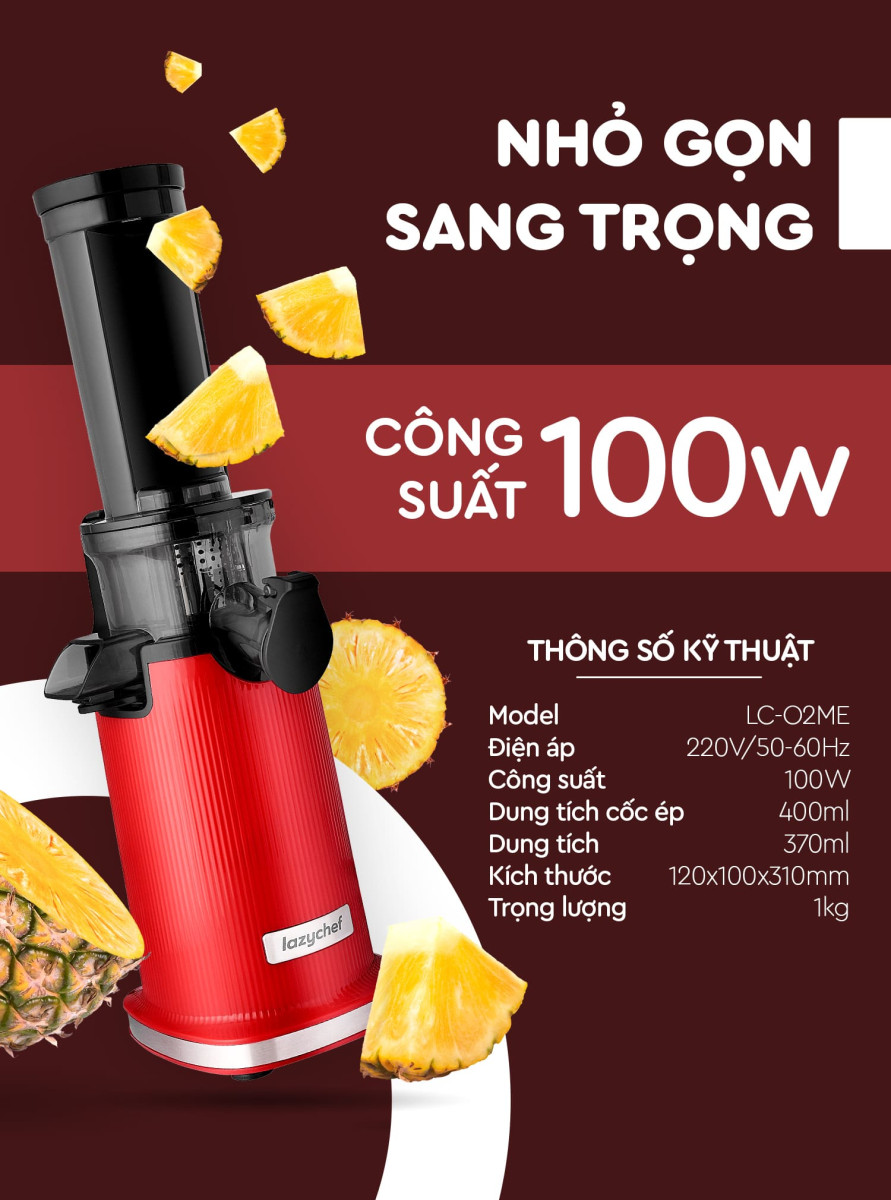 Máy ép chậm Lazychef LC-02ME - Hàng chính hãng