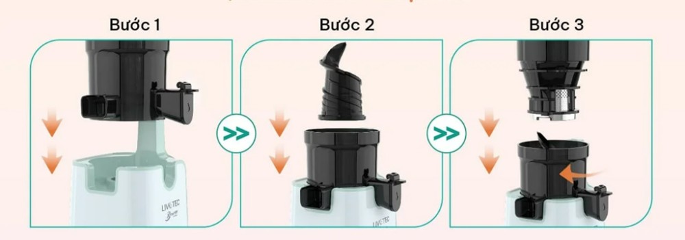 Dễ dàng tháo lắp, vệ sinh nhanh chóng: