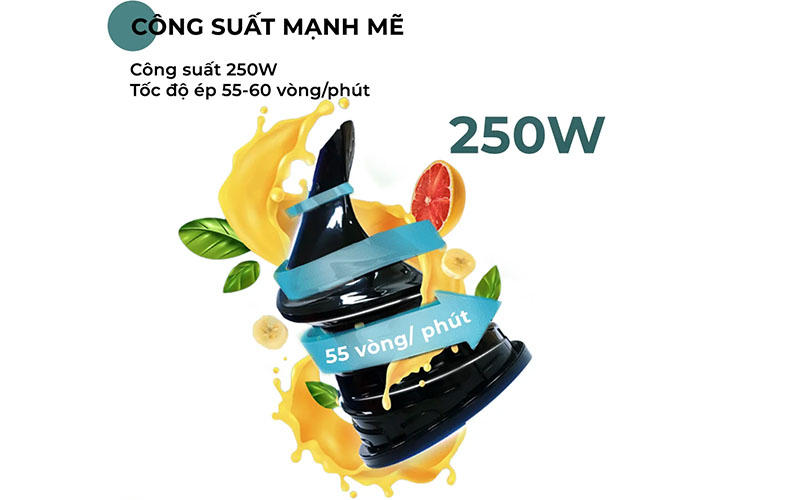 Công suất của Máy ép chậm miệng rộng Magic Eco AC-144