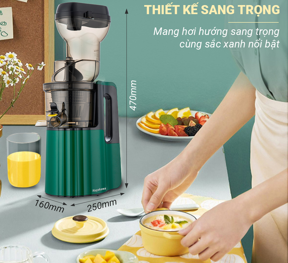 Máy ép chậm Nagakawa NAG0817  - Hàng chính hãng