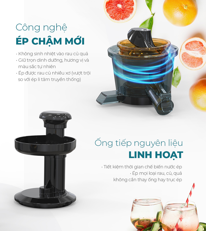 Máy ép chậm Sunhouse SHD5501 - Hàng chính hãng