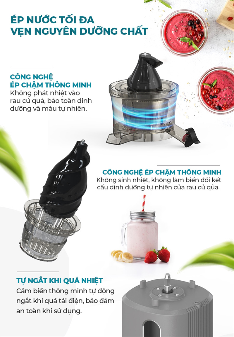 Máy ép chậm Sunhouse SHD5503 - Hàng chính hãng