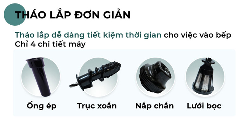 Máy ép chậm trục ngang Magic Eco AC-142 - Hàng chính hãng