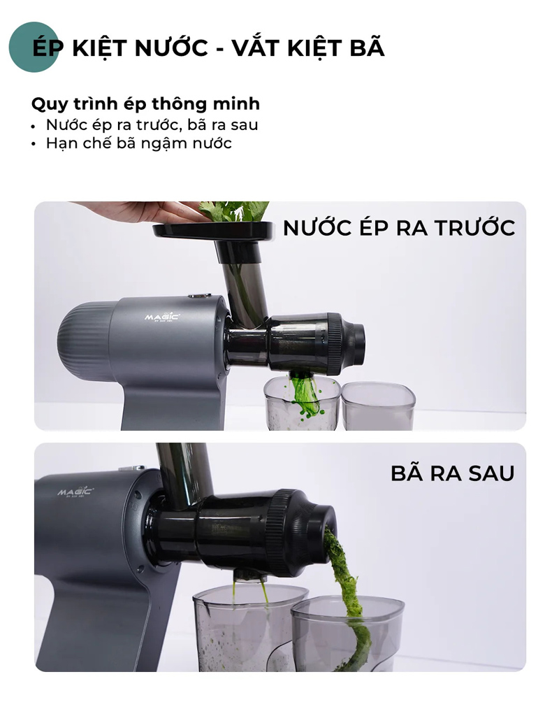 Máy ép chậm trục ngang Magic Eco AC-142 - Hàng chính hãng