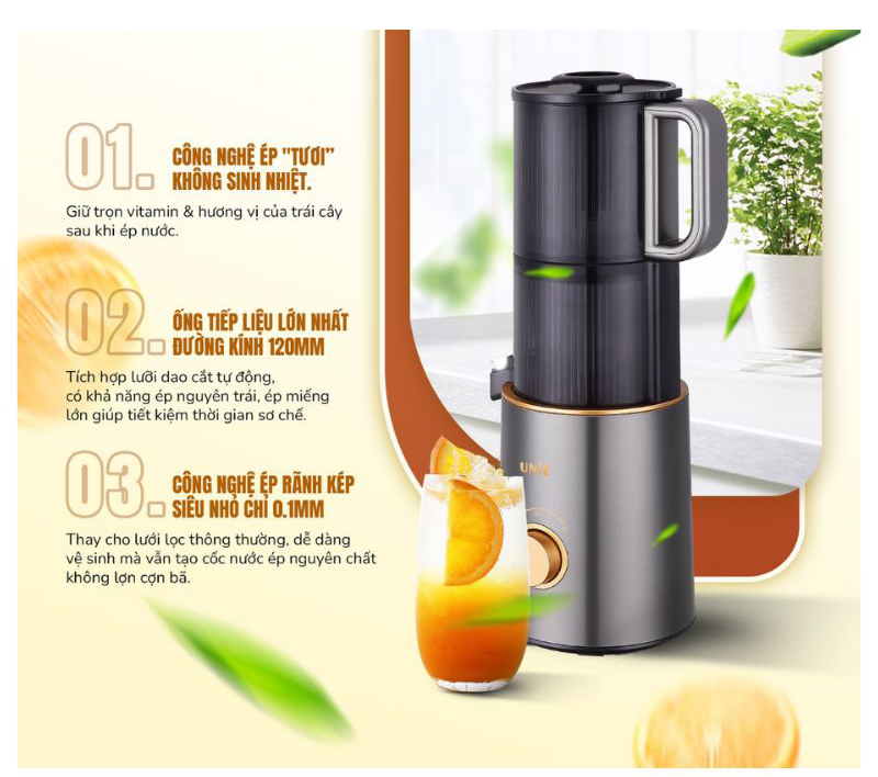 Máy ép chậm Unie USJ866 - Hàng chính hãng