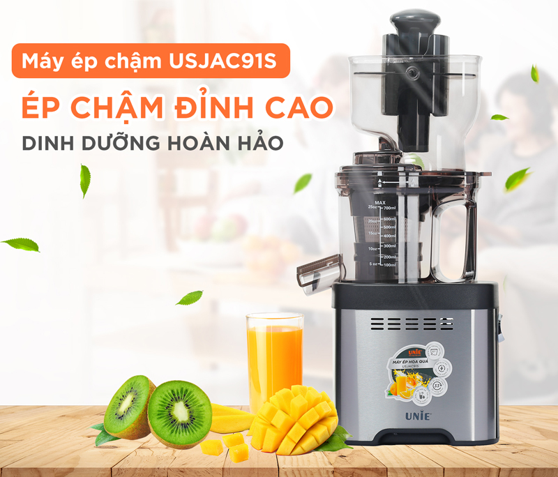 Công nghệ ép chậm thông minh, giữ trọn 95% dưỡng chất có trong rau củ quả.