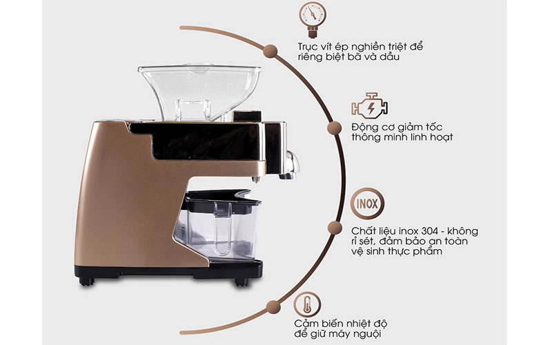 Máy ép dầu thực vật Hakawa HK-ED43 - Hàng chính hãng