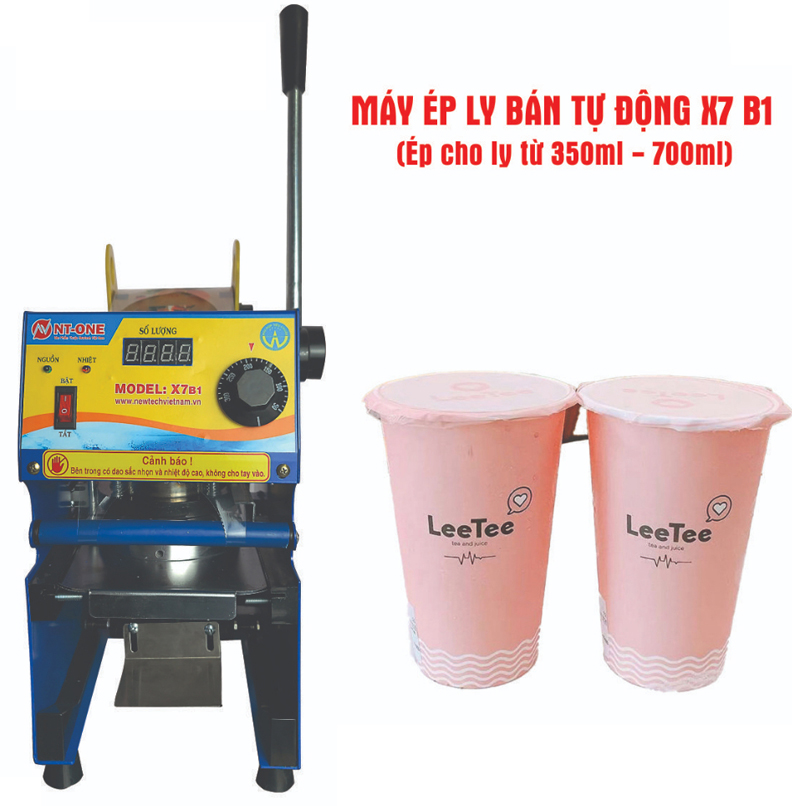 Máy ép miệng ly bán tự động Newtech X7B1 - Hàng chính hãng