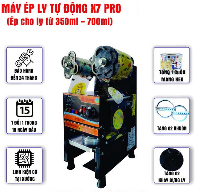 Máy ép miệng ly tự động Newtech X7 Pro - Hàng chính hãng