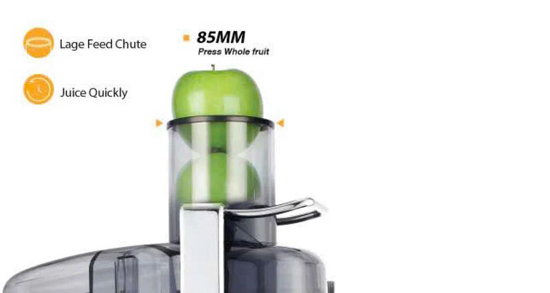 Ống ép nguyên liệu lớn nên ép được nguyên trái 