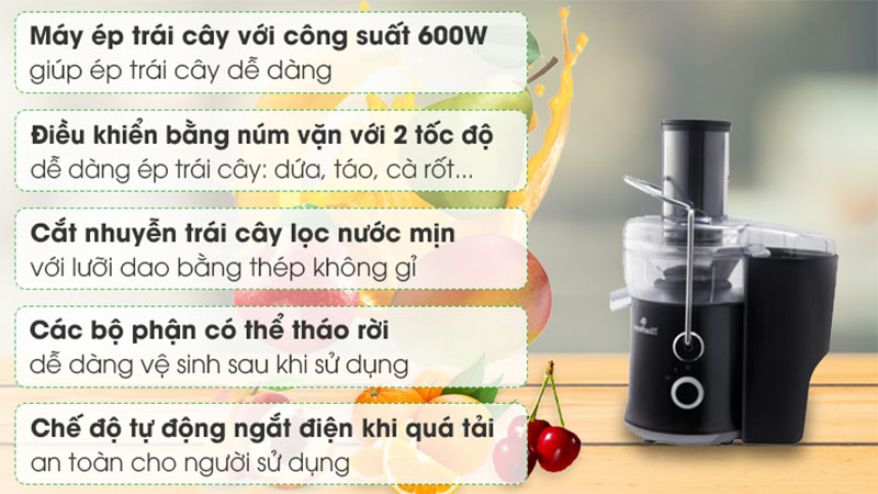 Máy ép hoa quả Bluestone JEB-6535 - Hàng chính hãng