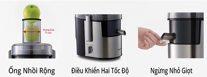 Máy ép trái cây Panasonic MJ-DJ01SRA - Công suất 800W - Hàng chính hãng