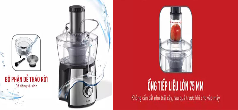 Máy ép trái cây Tefal ZE550D38 - Hàng chính hãng