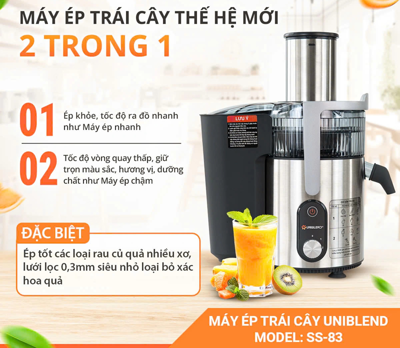Máy ép trái cây Uniblend SS-83 - Hàng chính hãng