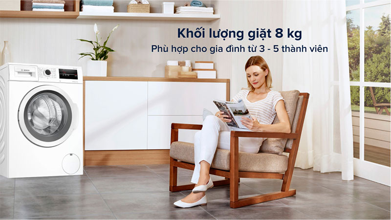 Máy giặt 8 kg Bosch WAJ20180SG - Hàng chính hãng