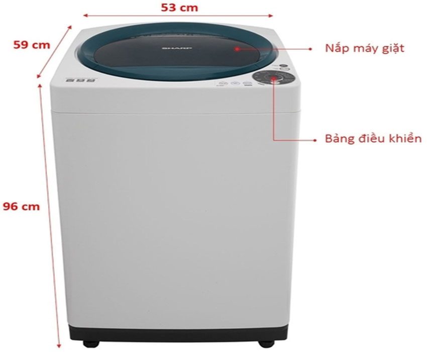 Máy giặt 8.2 kg Sharp ES-U82GV-G - Hàng chính hãng