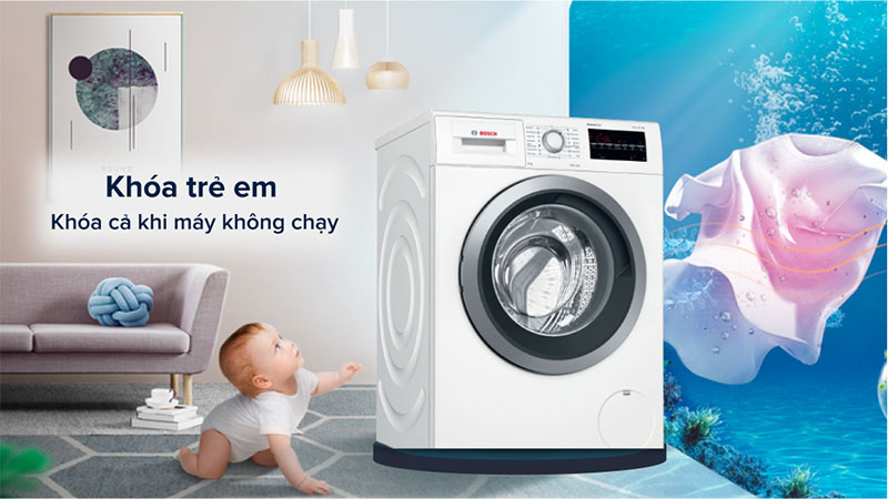 Khóa an toàn trẻ em của Máy giặt 9 kg Bosch WAT28482SG