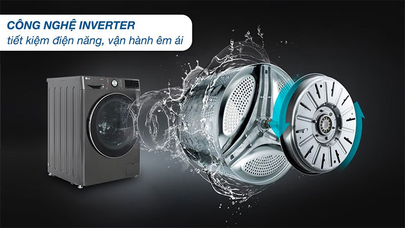 Máy giặt AI DD Inverter 12 kg LG FV1412S3B - Hàng chính hãng