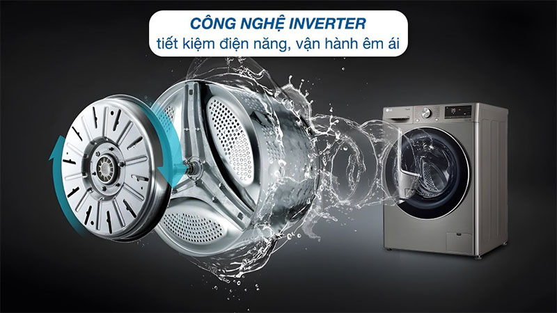 Công nghệ Inverter của Máy giặt AI DD Inverter 14 kg LG FV1414S3P