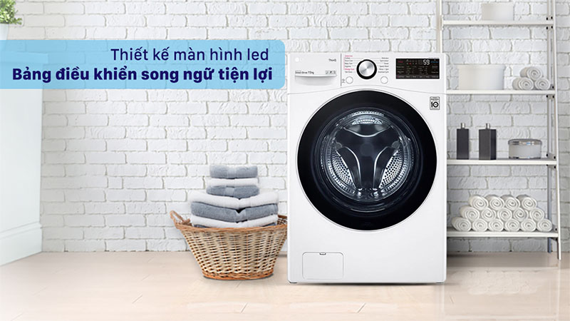 Máy giặt AI DD Inverter 15 Kg LG F2515STGW - Hàng chính hãng