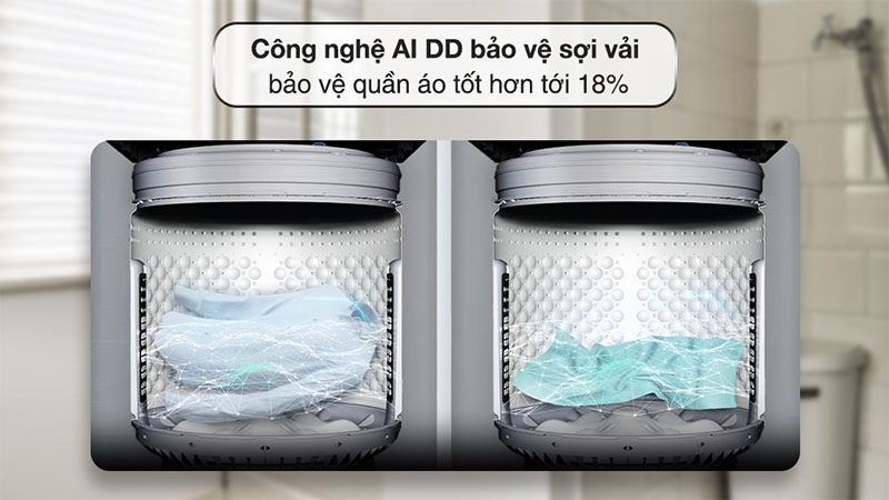 Máy giặt AI DD Inverter 19 kg LG TV2519DV7B - Hàng chính hãng