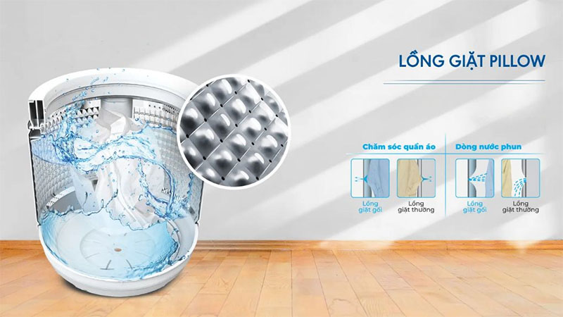 Máy giặt Aqua 7.2 kg AWM72-316K(S) - Hàng chính hãng