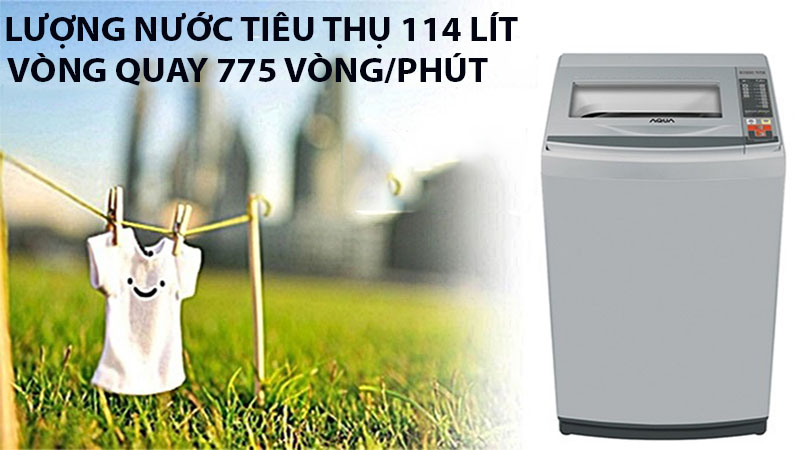 Tốc độ vòng quay của Máy giặt Aqua AQW-S72CT(H2)