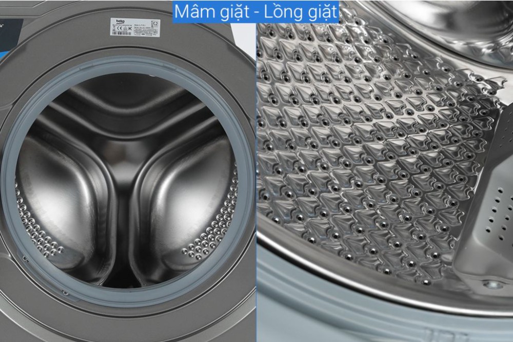 Máy giặt Beko inverter 9 kg WCV9648XSTM - Hàng chính hãng