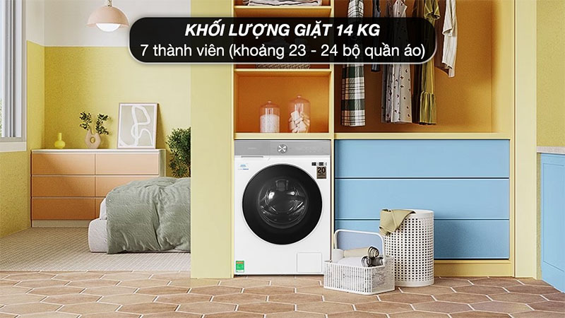 Máy giặt Bespoke AI Inverter 14kg Samsung WW14BB944DGHSV - Hàng chính hãng
