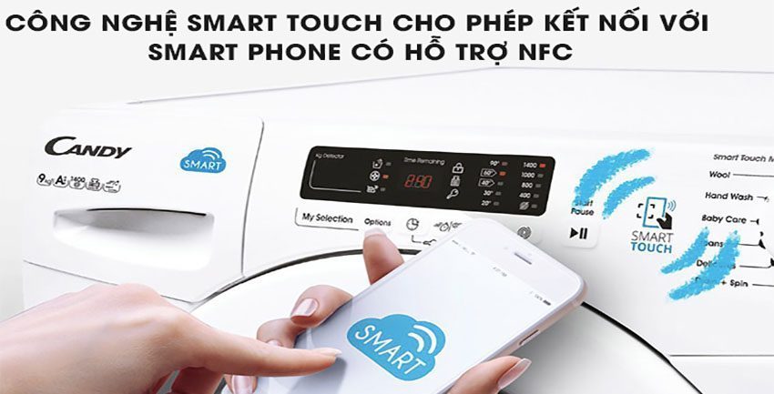 Chế độ điều khiển thông minh của Máy giặt Candy HCS-1282D3Q/1-S