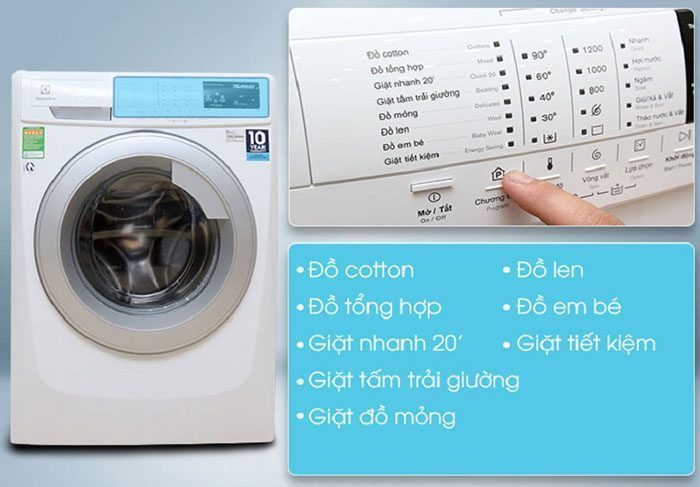 Máy giặt Electrolux 8 kg EWF12843 - Hàng chính hãng