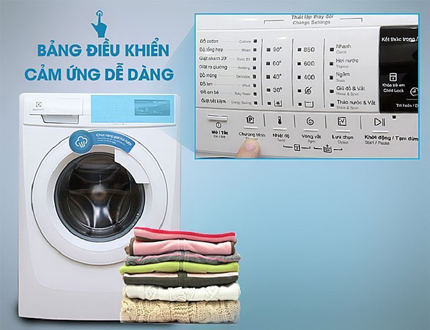 Bảng điều khiển của máy giặt Electrolux EWF-12844