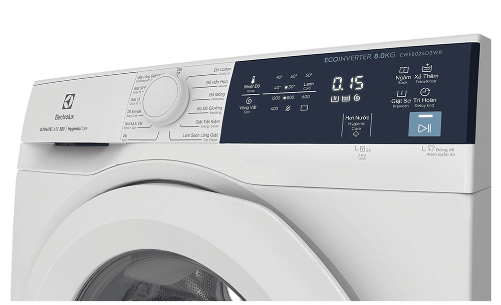 Máy giặt Electrolux 8kg EWF8024D3WB - Hàng chính hãng