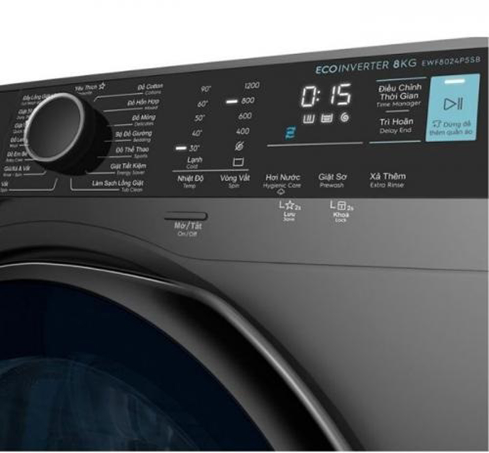 Máy giặt Electrolux Inverter 8 kg EWF8024P5SB - Hàng chính hãng