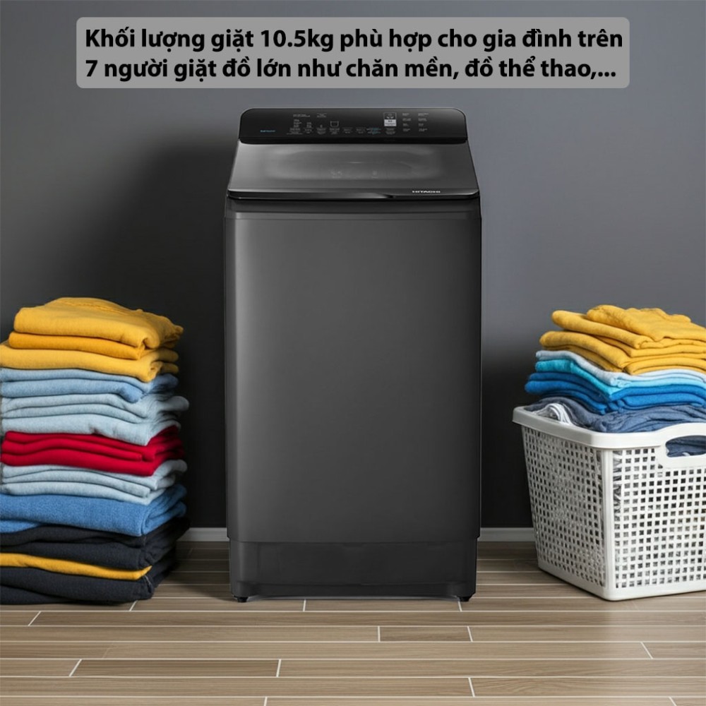 Máy giặt Hitachi Inverter 10.5 kg LTL-H0MVW0T-GG - Hàng chính hãng