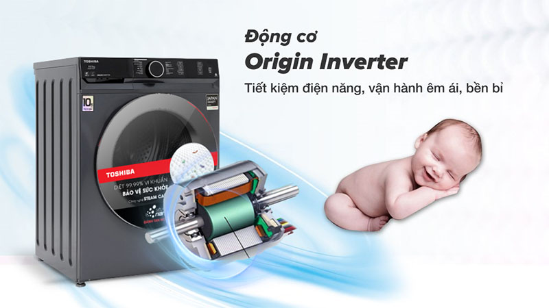 Động cơ của Máy giặt Inverter 10.5 Kg Toshiba TW-BK115G4V(MG)