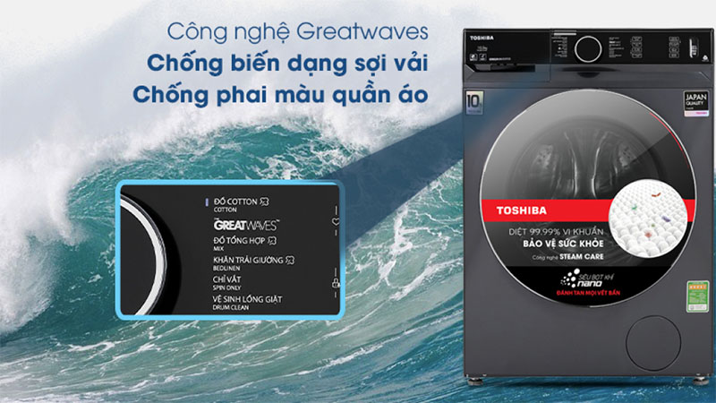 Công nghệ giặt của Máy giặt Inverter 10.5 Kg Toshiba TW-BK115G4V(MG)
