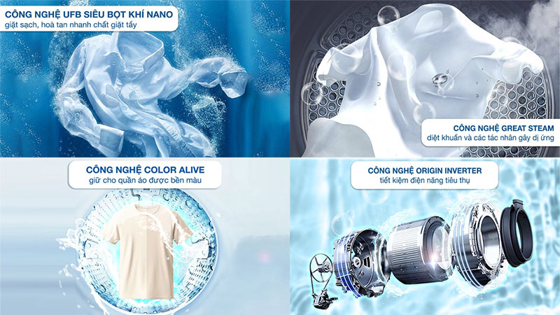 Máy giặt Inverter 10.5 kg Toshiba TW-T21BU115UWV(MG) - Hàng chính hãng