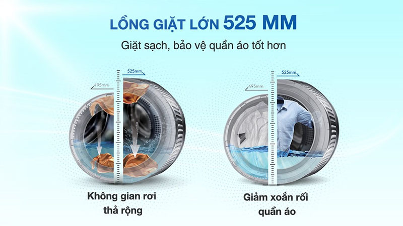 Máy giặt Inverter 10 kg Aqua AQD-DD1001G.PS - Hàng chính hãng