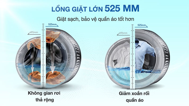 Máy giặt Inverter 10 kg Aqua AQD-D1002G.BK - Hàng chính hãng