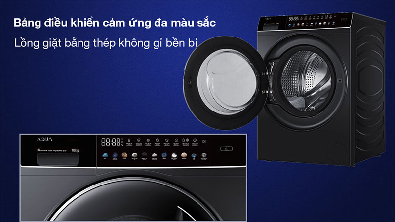 Máy giặt Inverter 10 kg Aqua AQD-DDW1000J.BK - Hàng chính hãng